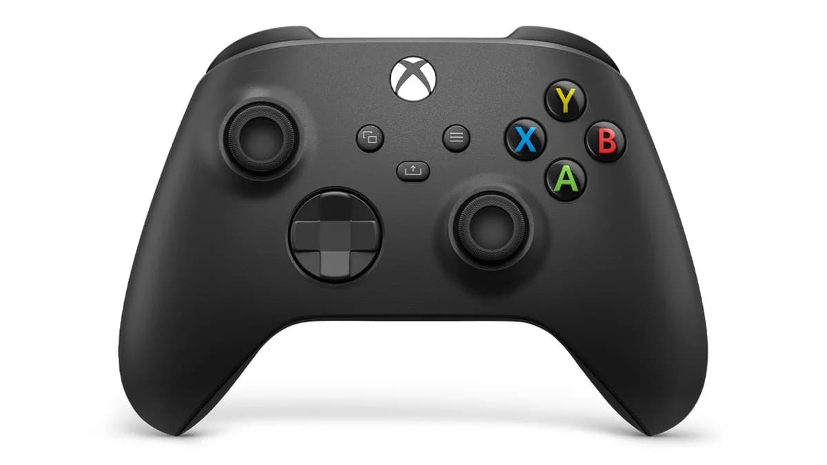 An Xbox wireless controller seen from the front